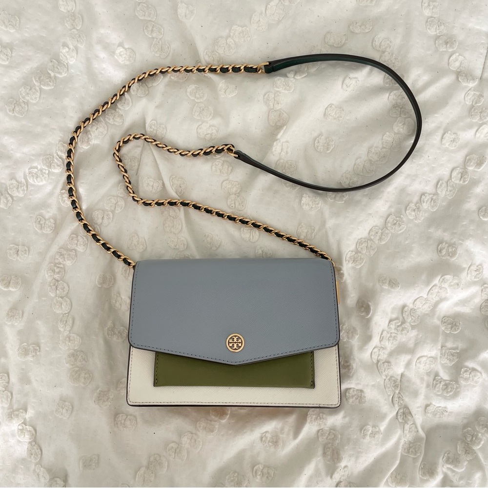 Tory Burch suede and leather crossbody bag